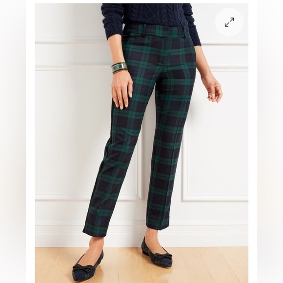 NWT Talbots Pant Trouser Tartan Watch Plaid Wool Stretch Winter Holiday Ribbon - Picture 11 of 11